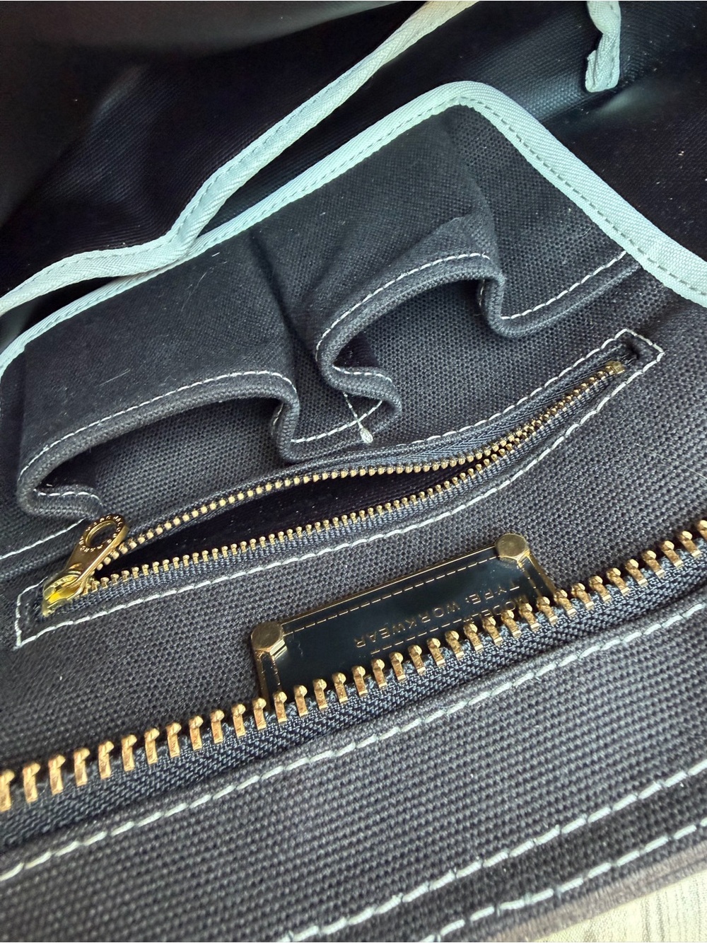 Marc by Marc Jacobs Black Canvas Small Tote with White Logo - Picture 3 of 3